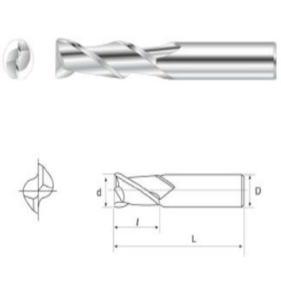 2 Flute Solid Carbide Corner Radius End Mills